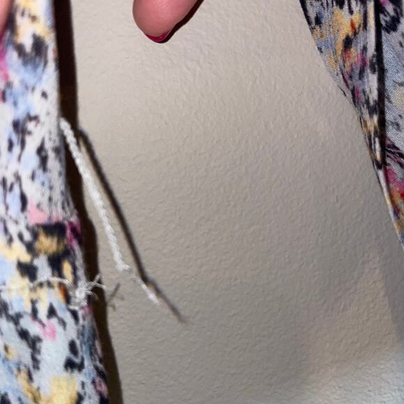 All Saints Dress Womens 4 Multicolor Chiara Sketch Midi Floral Patterned Shirt - Picture 6 of 13